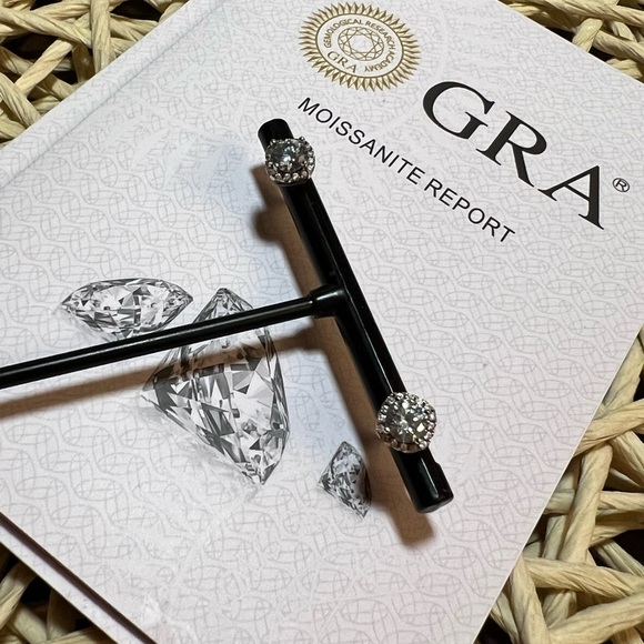 Jewelry - MOISSAINITE • STUD EARRINGS • GRA DOCUMENTS INCLUDED